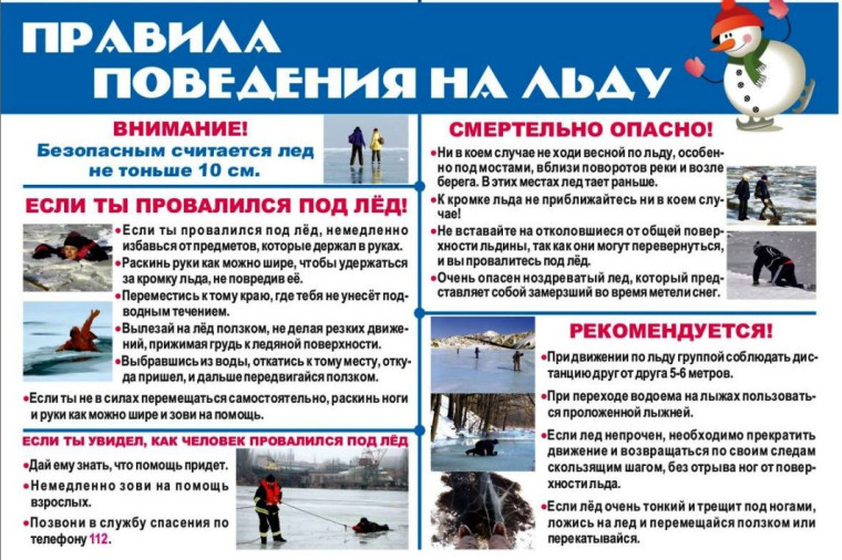 Безопасное поведение обучающихся на водоемах в осенне-зимне-весенний периоды.